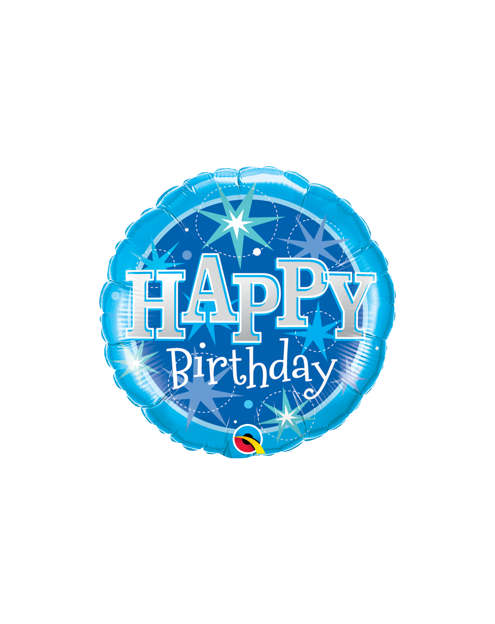 Geschenkballon Happy Birthday Blue Sparkle 45cm
