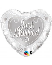 Geschenkballon Just Married 45cm