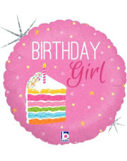Geschenkballon Cake Girl Holographic 45cm