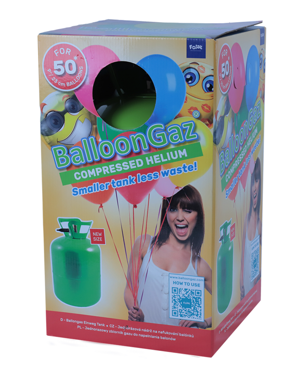 Ballongas für 30 Standardballone