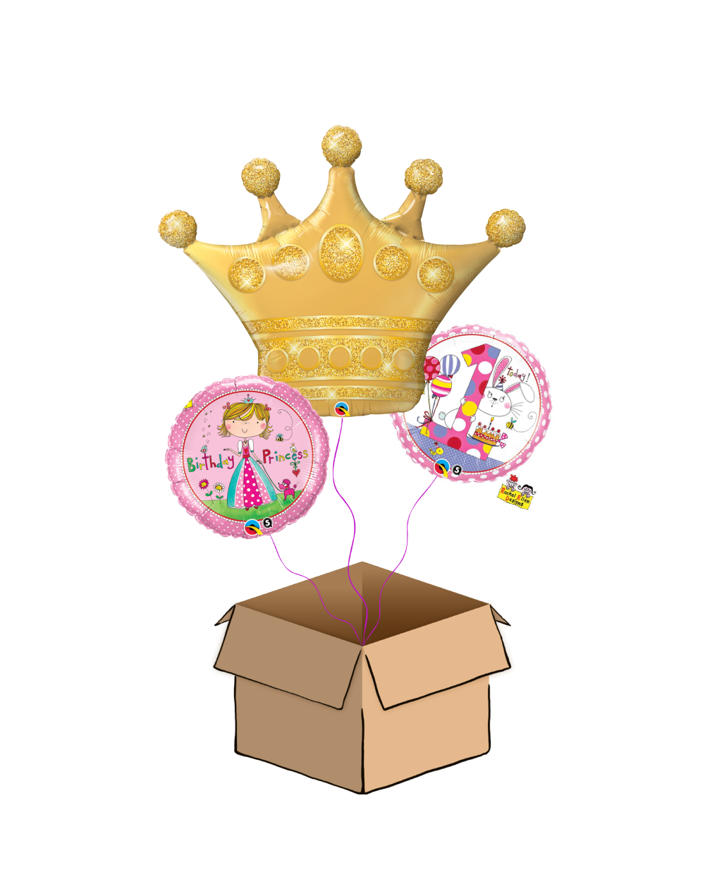 Ballon-Bouquet 1. Geburtstag Prinzessin