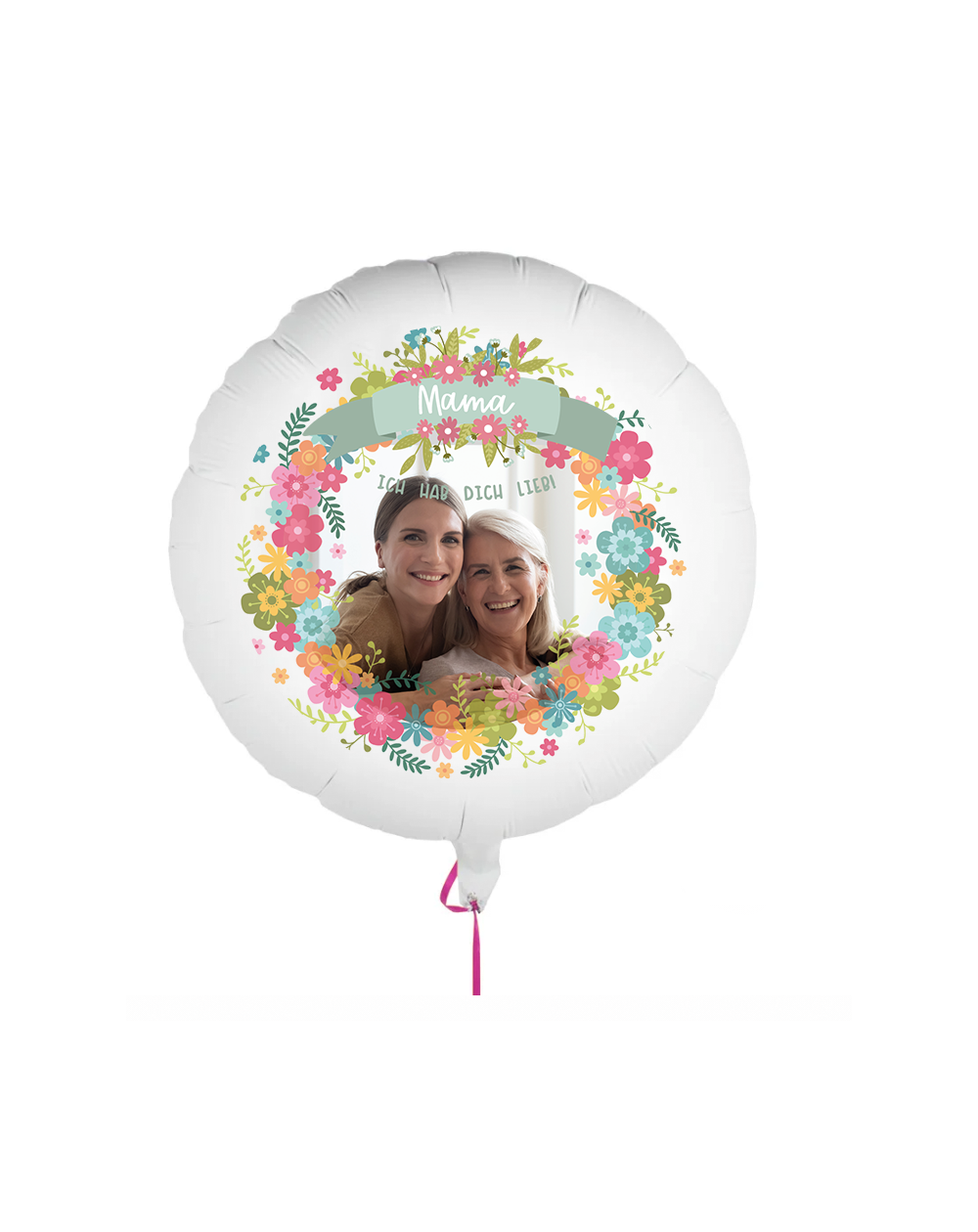 Fotoballon Hab dich Lieb Mama 60cm