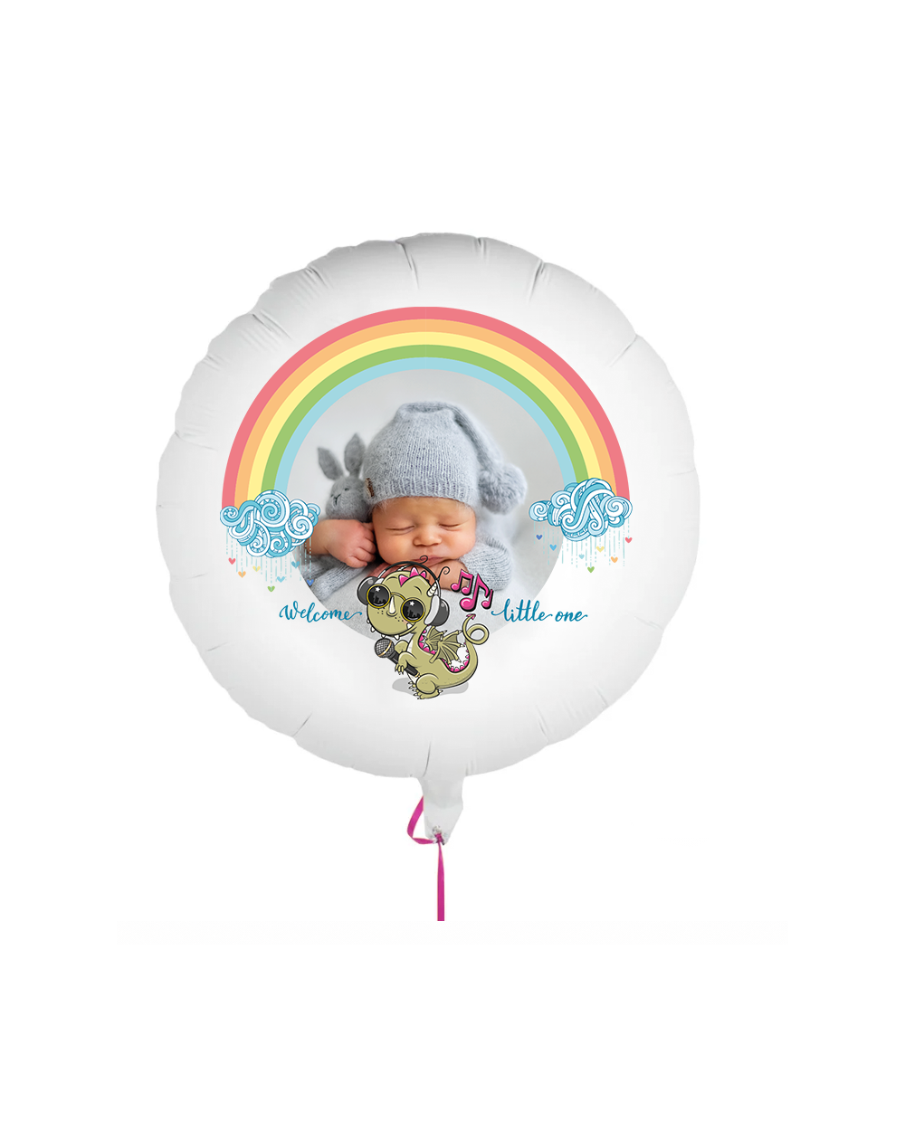 Fotoballon Rainbow Dino 60cm