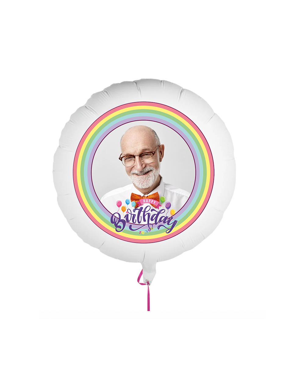 Fotoballon Rainbow Geburtstag 60cm