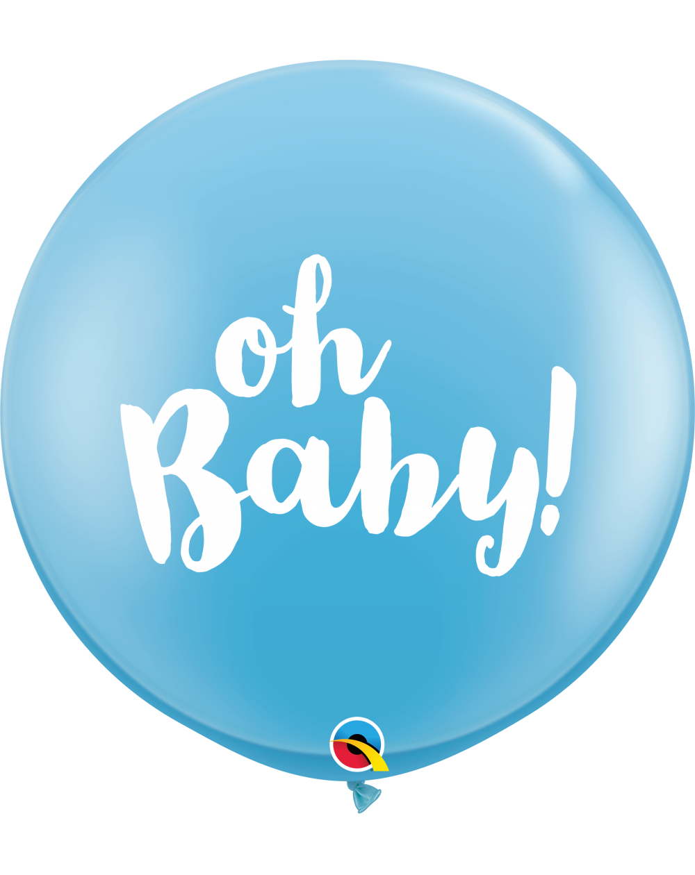 Riesenballon Oh Baby blau 90cm