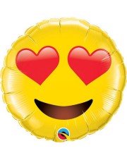 Geschenkballon Smiley Heart-Eyes 71cm
