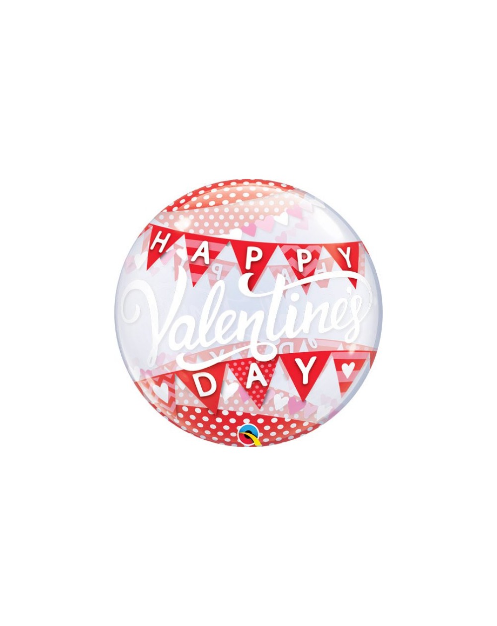 Geschenkballon Bubble Happy V-Day 55cm