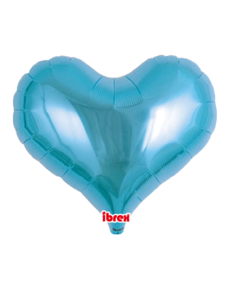 Geschenkballon Jelly Herz 63cm, hellblau
