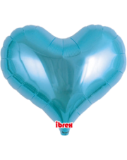 Geschenkballon Jelly Herz 63cm, hellblau