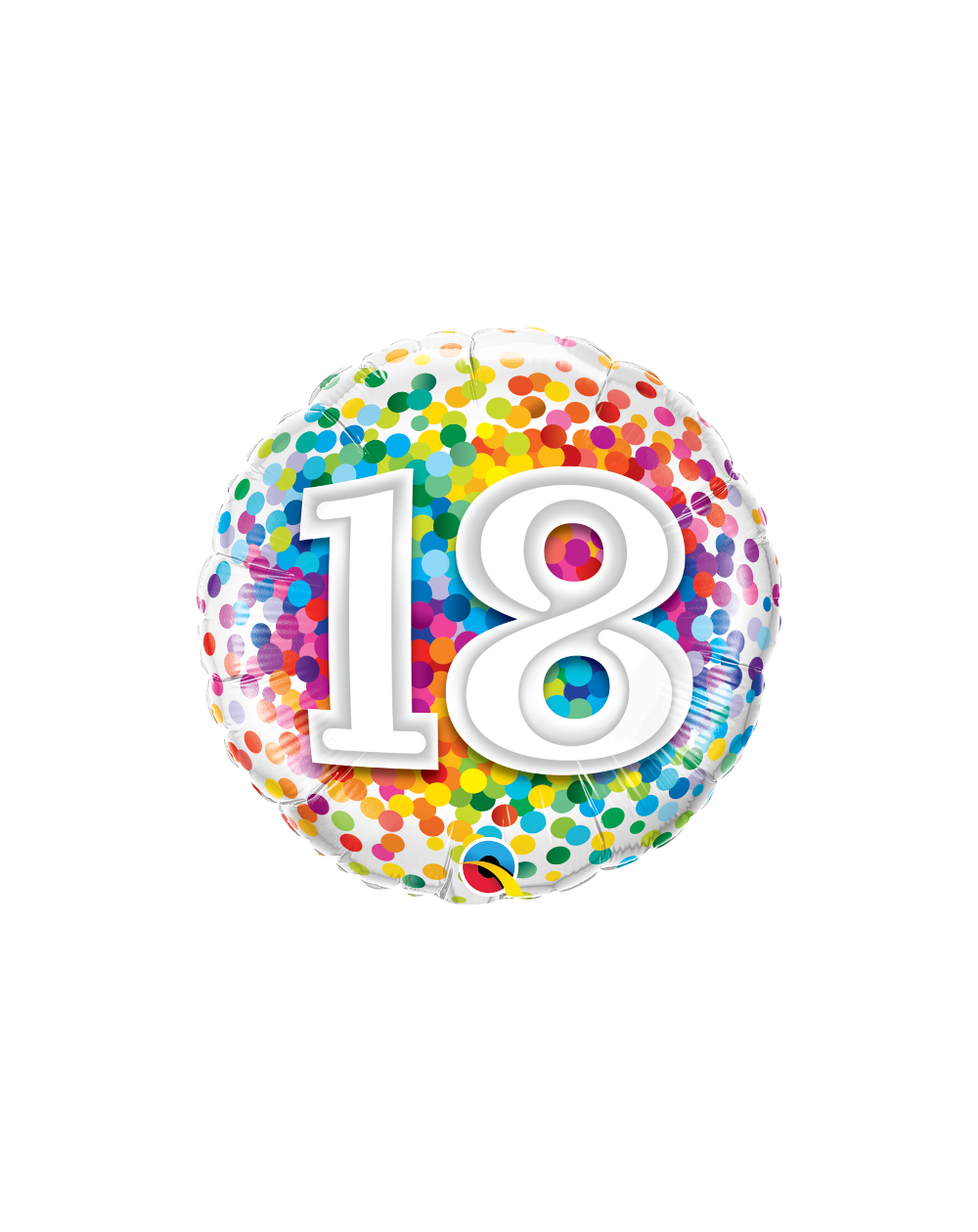 Geschenkballon 18. Geburtstag Konfetti 45cm
