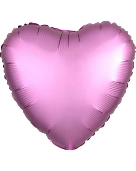 Geschenkballon Herz Satin 45cm in rosa