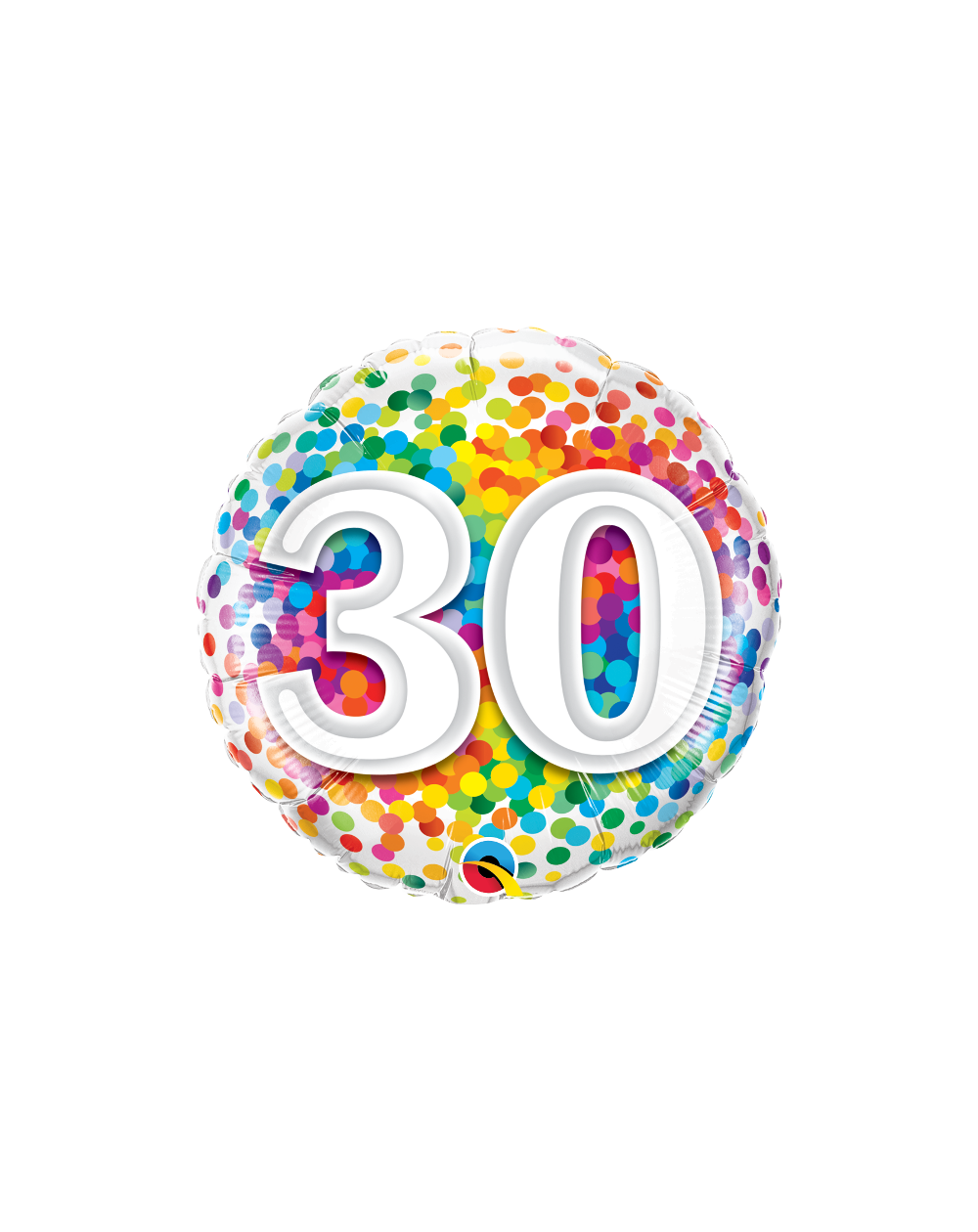 Geschenkballon 30. Geburtstag Konfetti 45cm myballoon.ch