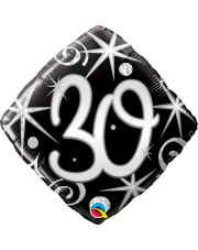 Geschenkballon 30. Geburtstag Elegant Sparkles 45cm