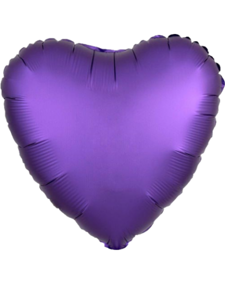 Geschenkballon Herz Satin 45cm violett