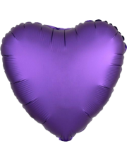 Geschenkballon Herz Satin 45cm violett