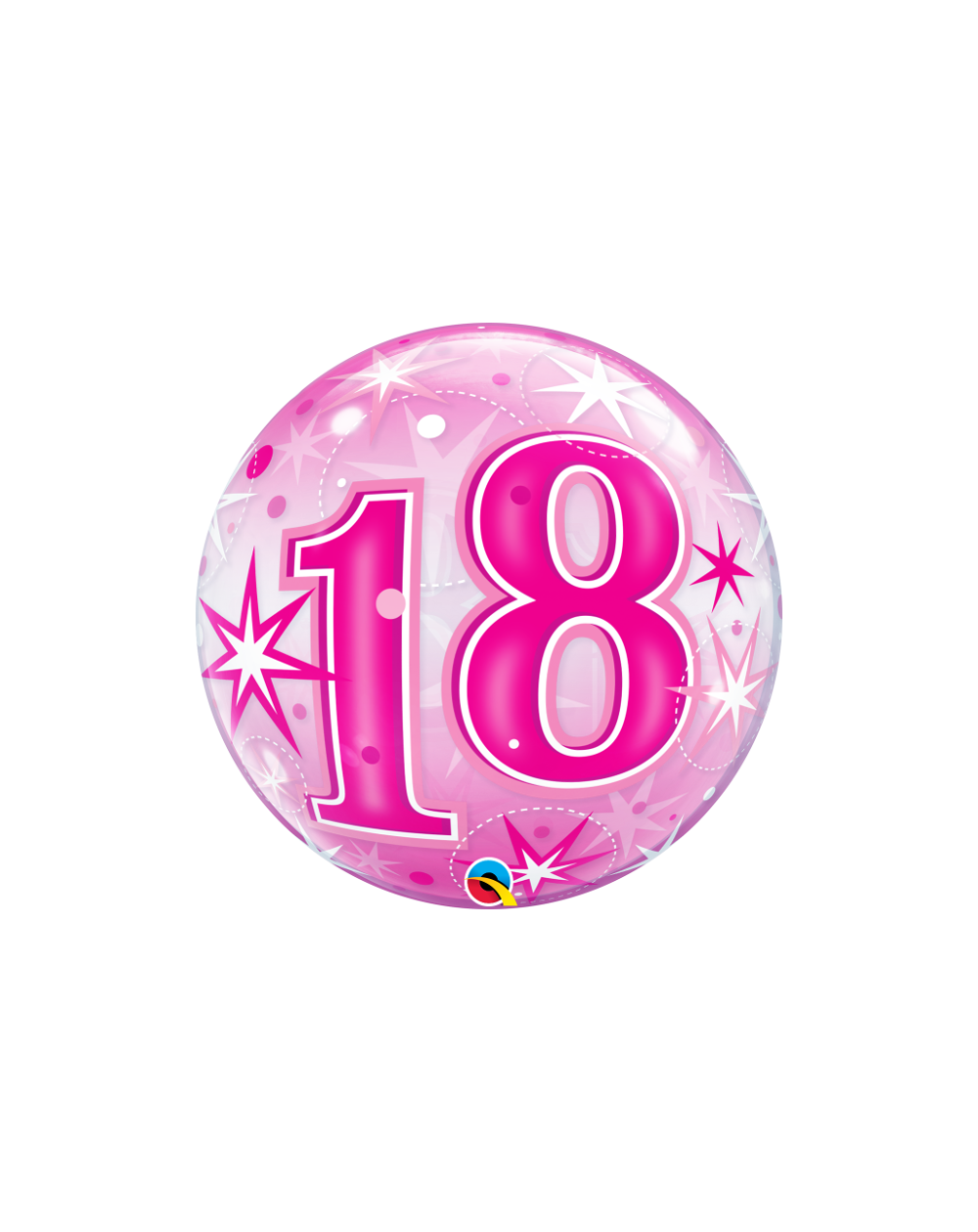 Geschenkballon Bubble Starburst 18 pink 55cm