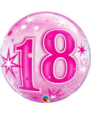 Geschenkballon Bubble Starburst 18 pink 55cm