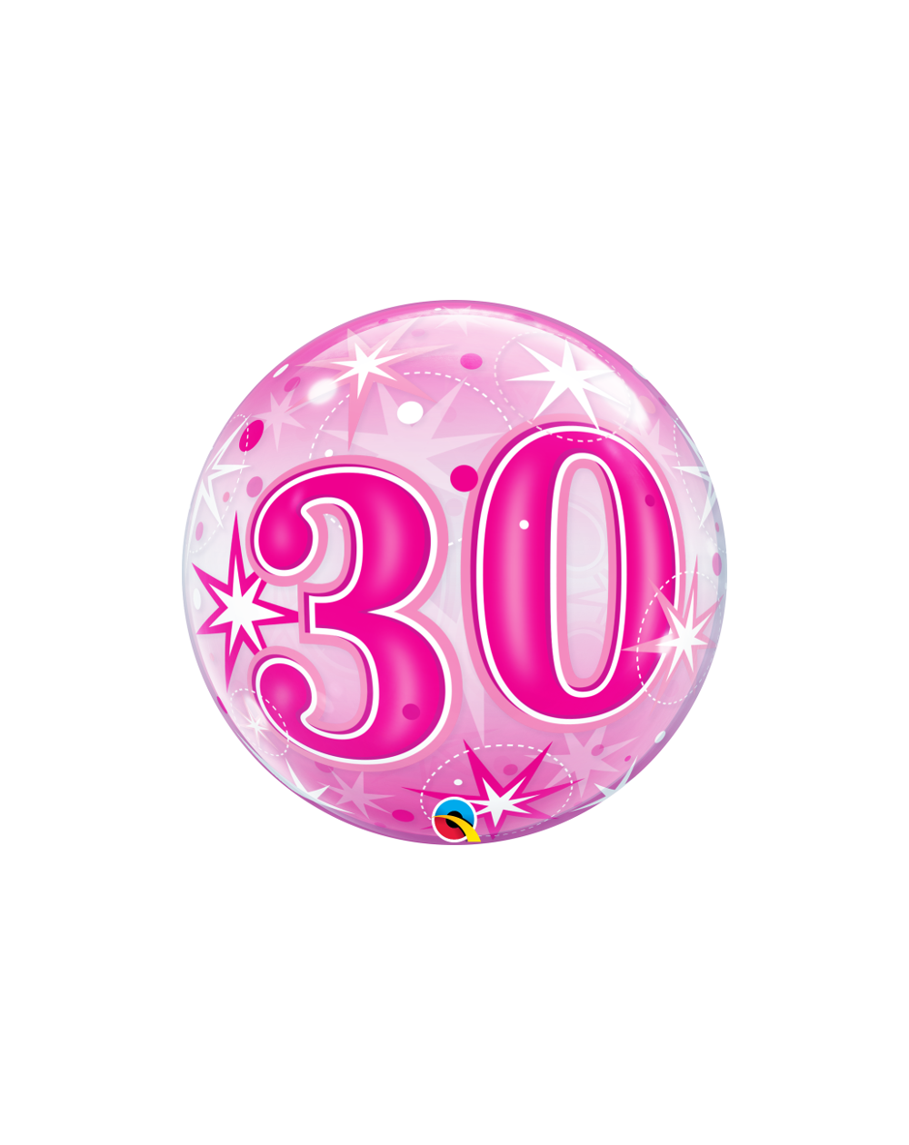 Geschenkballon Bubble Starburst 30 pink 55cm