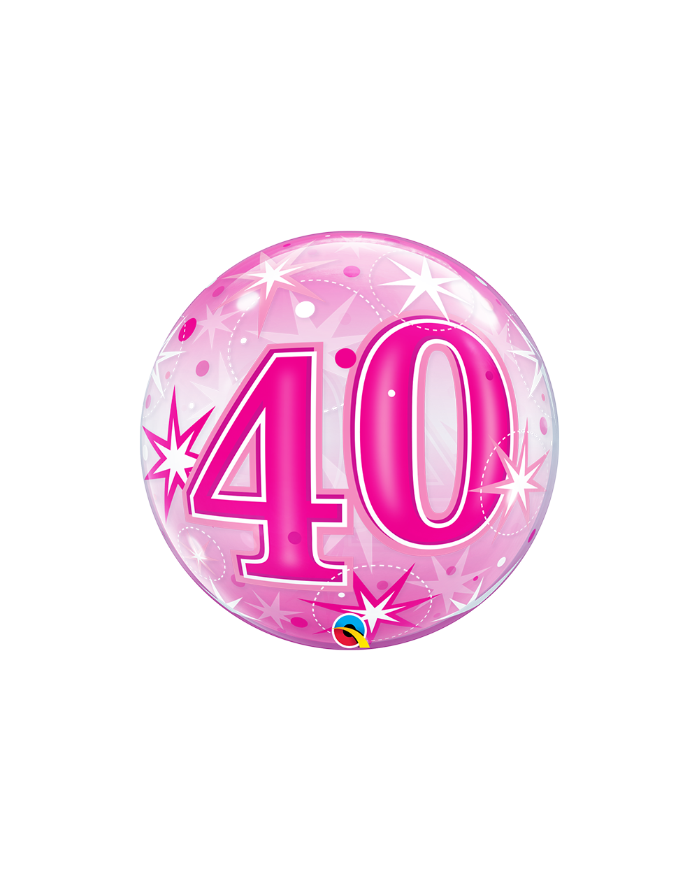 Geschenkballon Bubble Starburst 40 pink 55cm