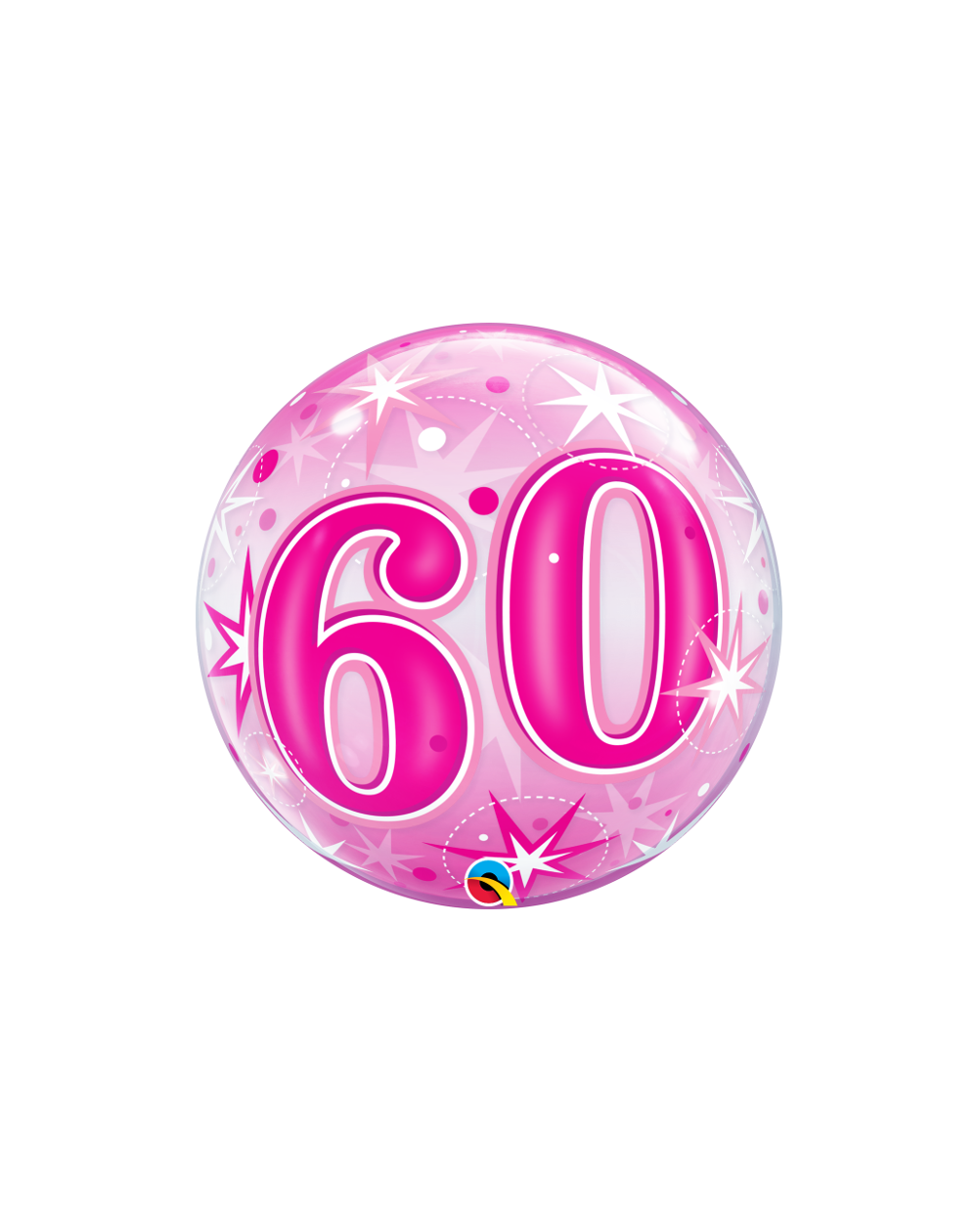 Geschenkballon Bubble Starburst 60 pink 55cm