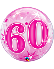 Geschenkballon Bubble Starburst 60 pink 55cm