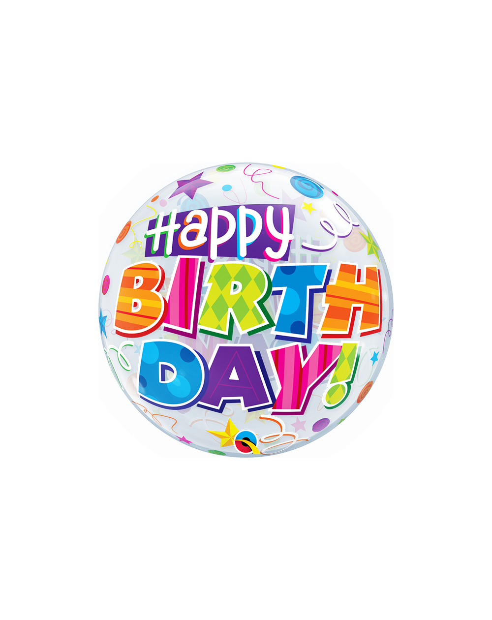 Geschenkballon Bubble Happy Birthday! 55cm
