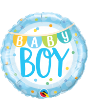 Geschenkballon Baby Boy Banner 45cm