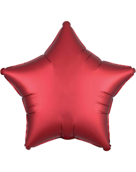 Geschenkballon Stern Satin 45cm in rot