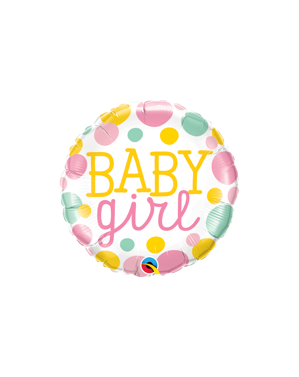 Geschenkballon Baby Girl Dots 45cm