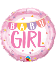 Geschenkballon Baby Girl Banner 45cm
