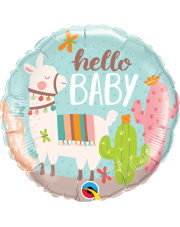 Geschenkballon Hello Baby Lama 45cm