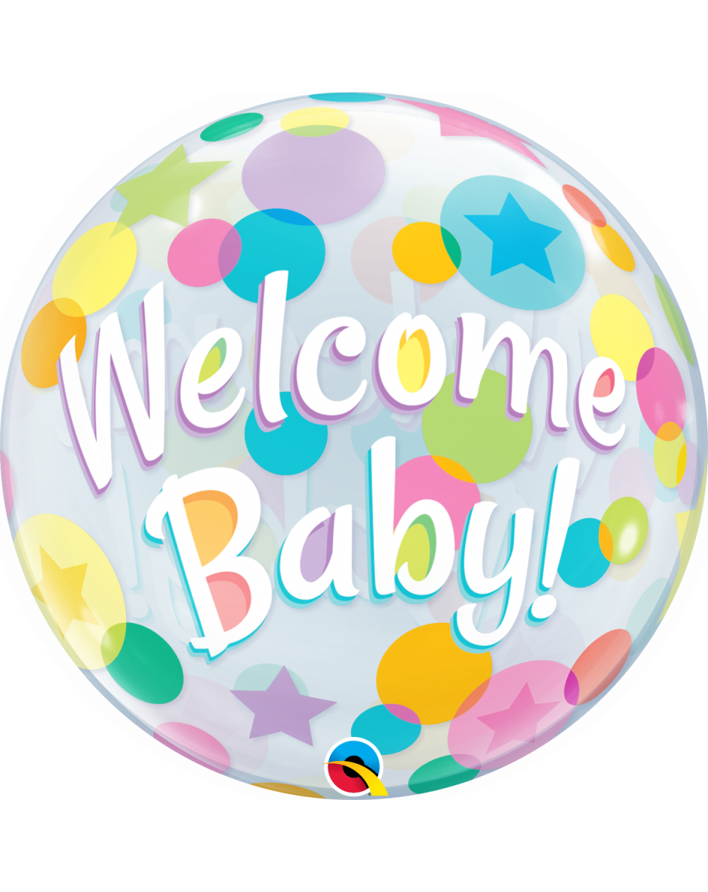 Geschenkballon Bubble Welcome Baby 55cm