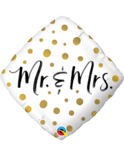 Geschenkballon Mr. & Mrs. Dots 45cm