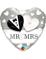 Geschenkballon Mr. & Mrs. Wedding 45cm