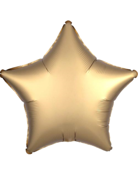 Geschenkballon Stern Satin 45cm in gold