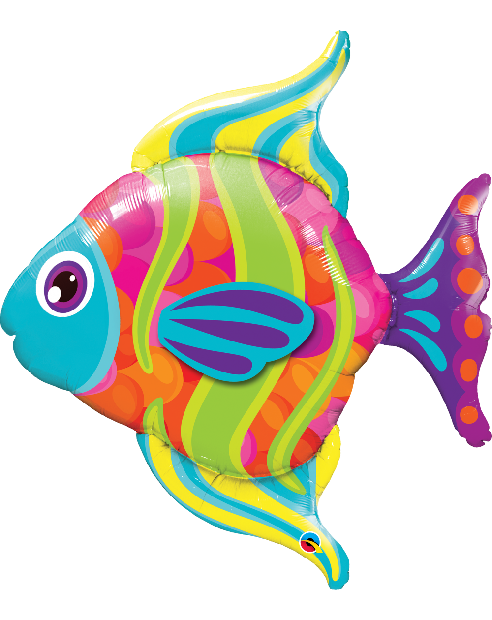 Geschenkballon Regenbogen Fisch 110cm