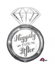 Geschenkballon Ring Happily Ever After 69cm