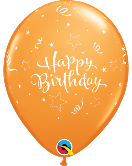 Ballon Happy Birthday Party 33cm in orange