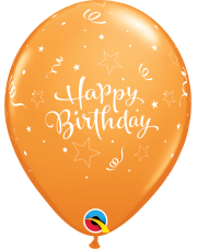 Ballon Happy Birthday Party 33cm in orange