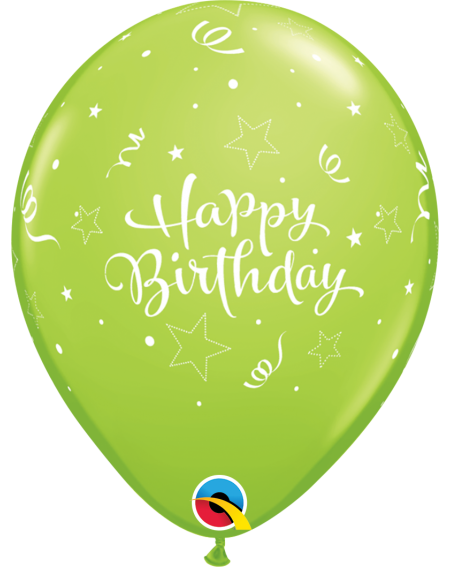 Ballon Happy Birthday Party 33cm bunt in grün