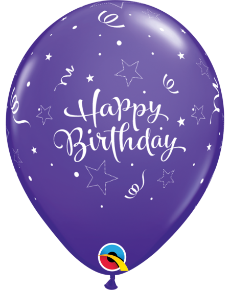 Ballon Happy Birthday Party 33cm bunt in violett