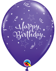 Ballon Happy Birthday Party 33cm bunt in violett