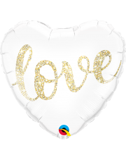 Geschenkballon Glitter Love 45cm