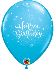 Ballon Happy Birthday Party 33cm bunt in blau