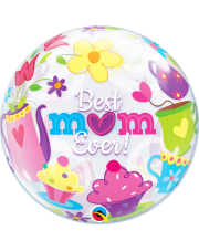 Geschenkballon Bubble Best Mum Ever! 55cm