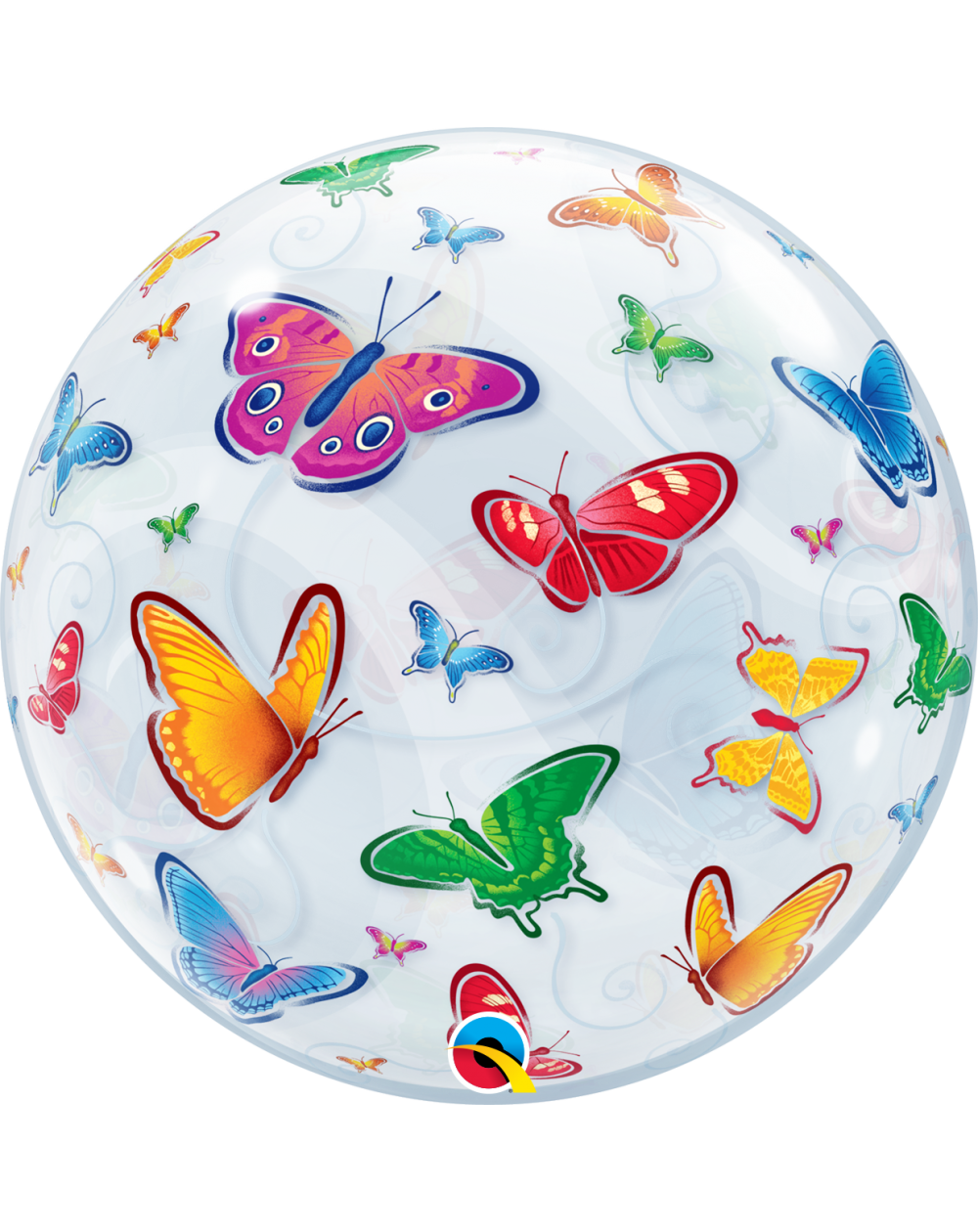 Geschenkballon Bubble Schmetterling 55cm