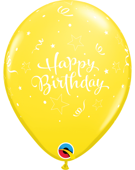 Ballon Happy Birthday Party 33cm bunt in gelb