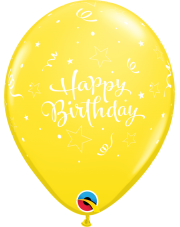 Ballon Happy Birthday Party 33cm bunt in gelb