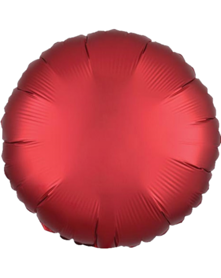 Geschenkballon Rund Satin 45cm in rot