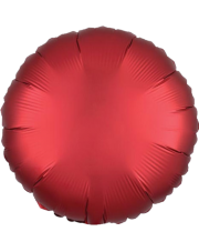 Geschenkballon Rund Satin 45cm in rot